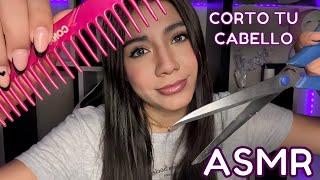 ASMR ROLEPLAY  TE CORTO EL CABELLO Y TE HAGO MASAJES mouth sounds  visuales [upl. by Warwick145]