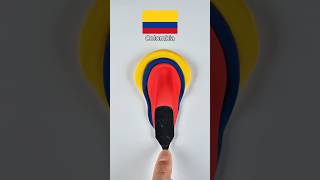 Mixing Colombia Flag Colors satisfying colormixing art viralvideo [upl. by Sandra543]