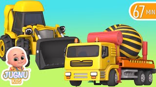 Excavator videos for children  Construction trucks for children  Trucks for children  Jugnu kids [upl. by Metah690]