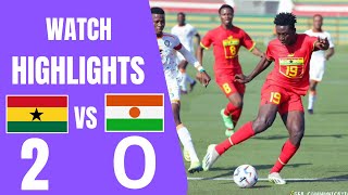 GHANA VS NIGER  20   HIGHLIGHT amp GOALS  WAFU ZONE B U20 TOURNAMENT [upl. by Esinej12]