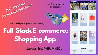 Building a FullStack Ecommerce Shopping App  Vanilla JS PHP MySQL HTML and CSS [upl. by Yreved242]