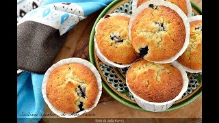 Muffin ai mirtilli e impasto base per muffin alla frutta  Blueberry muffin [upl. by Phares]