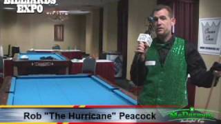 Rob quotThe Hurricanequot Peacock 2010 Super Billiards Expo [upl. by Derraj]