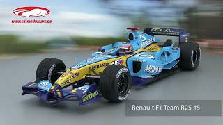 ckmodelcarssvideo Fernando Alonso Renault R25 5 3rd Brasilien GP F1 Weltmeister 2005 Minichamps [upl. by Rothenberg]