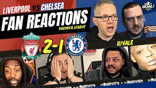 Liverpool amp Chelseas RIVALS fan reactions to Liverpool 21 Chelsea PREMIER LEAGUE 202425 [upl. by Asiruam]