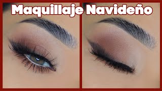 Maquillaje Facil amp Sencillo Para Navidad  PRINCIPIANTES [upl. by Valma]