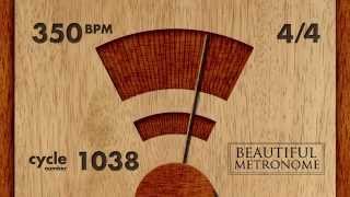 350 BPM 44 Wood Metronome HD [upl. by Shelby]