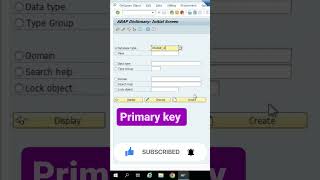 How to create primary key in sap  primary key in sapshorts subscribe abapprogramming sap [upl. by Reis]