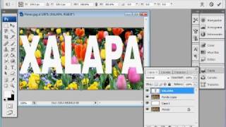 Acoplar imagen a texto en photoshop tutorial [upl. by Assej]