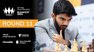 Round 11  45th FIDE CHESS OLYMPIAD [upl. by Demaggio]