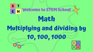 Math  Multiplying and dividing by 10 100 1000 [upl. by Ajim68]