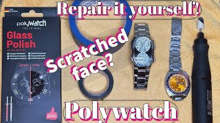 Polywatch Glass Polish Scratch Repair and review of product [upl. by Eilssel]