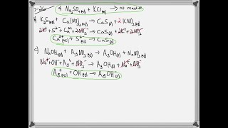 Write balanced net ionic equations for the reactions that occur when the following aqueous solution… [upl. by Filippo478]