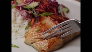 Miso Glazed Alaska Sablefish with Asian Cucumber Salad [upl. by Maddie]