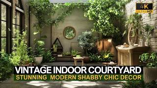 Vintage Modern Shabby Chic Decor Stunning Indoor Courtyard Design Ideas to Transform Your Home [upl. by Fridell]