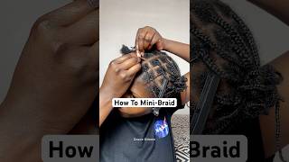 How To MiniBraid Natural 4C HairCrochet Braid Pattern For Individual Faux Locs Braiding Tutorial [upl. by Grondin]