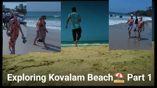 Kovalam Beach Kearala VlogNew Vlog  Most Crowded Beach Kerala In Hindi samishere799 [upl. by Proulx523]