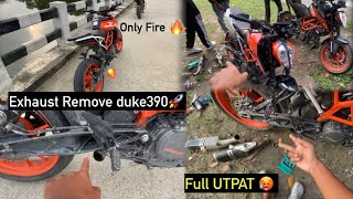 My duke390 Exhaust Remove 🥵 duke250 Exhaust Remove 🚀 Only UTPAT 💥 [upl. by Tonya]