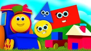 Build With Shapes  Shapes Train  Learning Videos amp Kids Songs  Bob The Train Cartoons [upl. by Ahselet]