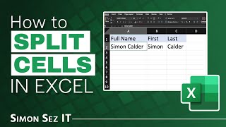 How to Split Cells in Excel [upl. by Hawley462]