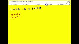 IMC 2004 q1 UKMT Intermediate Maths Challenge [upl. by Eitsyrhc]