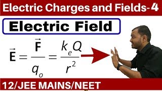 Electric Charges and Fields 04  Electric Field Part 1 Field due to a Point Charge JEE MAINSNEET [upl. by Hceicjow]