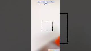 How to draw face centered cubic easy shorts class12 [upl. by Gnuhn]