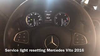 Mercedes Vito 2016 Service Light Reset Maintenance Data resetting zmmotors1 [upl. by Hudgens400]