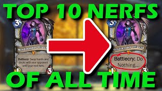 Top 10 Biggest Nerfs in Hearthstone History [upl. by Masao]