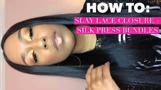 HOW TO STYLE A LACE CLOSURE WIG  B Glamhairous [upl. by Halverson836]