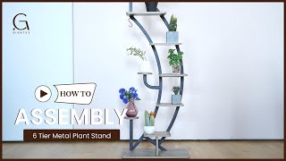 Assembly Tutorial：6 Tier Metal Plant Stand Indoor [upl. by Emolas503]