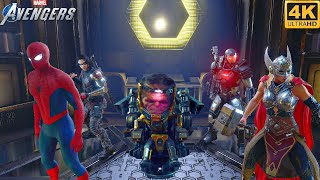 The New Avengers vs MODOK  Marvels Avengers Game 4K 60FPS [upl. by Fairleigh149]