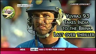 West Indies vs India Yuvraj 93 takes India to the brink of a famous win [upl. by Hanschen882]