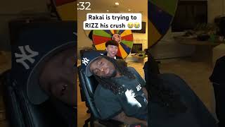 Rakai is trying to RIZZ his crush 😭😭 kaicenatstream livestream rakai clips funny [upl. by Ayanej]