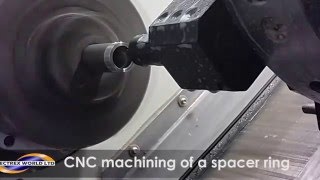 CNC lathe machining of a stainless steel spacer ring [upl. by Potts696]