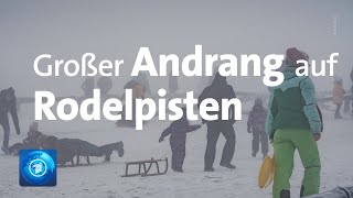 Trotz CoronaLockdown Großer Andrang auf Wintersportgebiete [upl. by Burdelle]