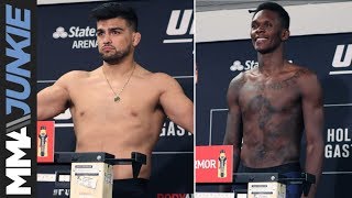 UFC 236 Kelvin Gastelum vs Israel Adesanya Official weigh in highlight [upl. by Wilek]