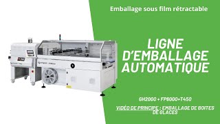 LIGNE DEMBALLAGE AUTOMATIQUE SMIPACK  EMBALLAGE DE BOITES DE GLACES GH2000FP6000T450 [upl. by Lotsirb]