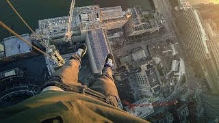 James Kingston Jumps Insane Gap to Hang Off 150mHigh South Bank Tower Crane  On the Edge Ep 2 [upl. by Kushner]