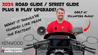 2024 Road Glide amp Street Glide Plug n Play Amp  Speaker Upgrade from Volunteer Audio and Kenwood [upl. by Ahsenod]