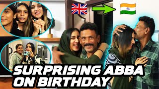 Surprise visit to home 🏡 🇬🇧  🇮🇳  Abba Birthday 🎂Surprise Entry [upl. by Asirem]