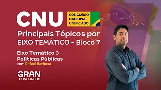 CNU  Bloco 7  Principais Tópicos  EIXO TEMÁTICO 3  POLÍTICAS PÚBLICAS [upl. by Ecnerwal]