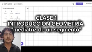 COMO TRAZAR LA MEDIATRIZ DE UN SEGMENTO  INTRODUCCION A LA GEOMETRÍA CLASE 1  INGRESO INGENIERIAS [upl. by Ellicec621]