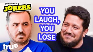 Funniest If You Laugh You Lose Moments Mashup  Impractical Jokers  truTV [upl. by Eirod]