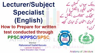 Lecturer English I Subject Specialist English I Written Test Preparation I PPSC I SPSC I KPPSC [upl. by Waddington791]