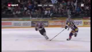 Patrick Kane First Goal for EHC Biel in Switzerland during NHL Lockout [upl. by Danete]