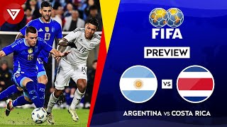 ARGENTINA vs COSTA RICA  FIFA Matchday International Friendly Match Preview✅️ Highlights❎️ [upl. by Smallman]