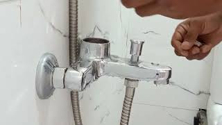 how to repair bath shower mixer bathroom mixer leakage repair bathmixerplumber plumbing [upl. by Aimekahs]