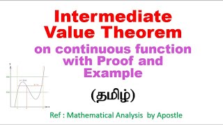 Intermediate Value Theorem  Tamil [upl. by Schreck]