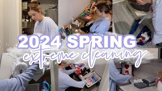 2024 SPRING CLEANING PART ONE  MAJOR DECLUTTERING  DEEP CLEANING CLEAN WITH ME  Lauren Yarbrough [upl. by Charmine992]